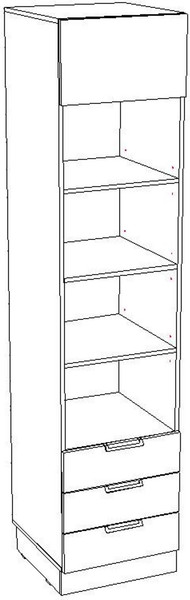 Изображение товара Стеллаж Премиум Оливия детская (дуб крафт золотой/белый софт)