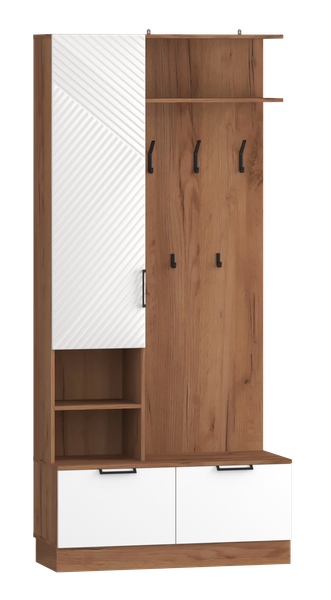 Изображение товара Секция в прихожую Премиум Оливия прихожая (дуб крафт золотой/белый софт)