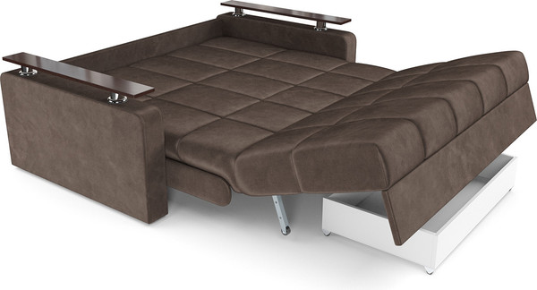 Изображение товара Диван Mebel-Ars Аккордеон Бакли НПБ 120x200 (бархат шоколадный Star Velvet 60 Coffee)