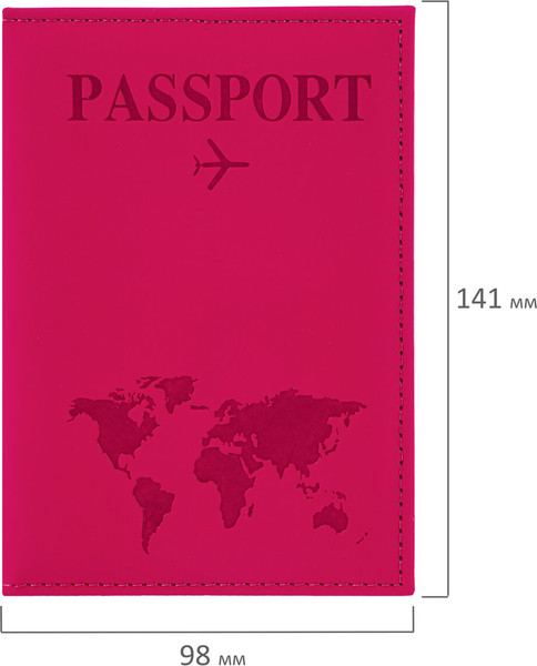 Изображение товара Обложка на паспорт Staff Passport Map / 238761 (малиновый)