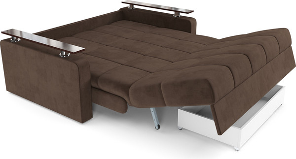 Изображение товара Диван Mebel-Ars Аккордеон Бакли НПБ 120x200 (велюр молочный шоколад НВ-178/13)