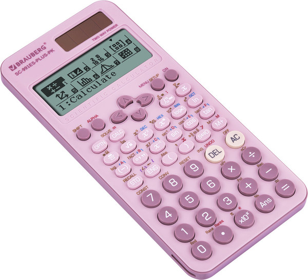 Изображение товара Калькулятор Brauberg SC-991ES-Plus-PK / 272654 (розовый)