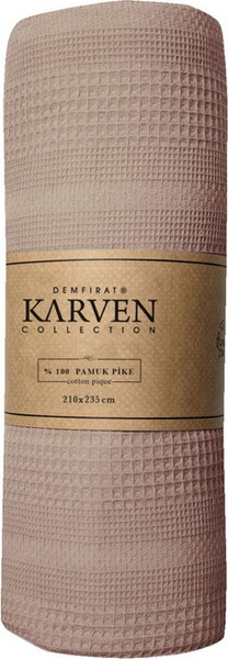 Изображение товара Покрывало Karven Pure Simple Пике Евро 210x235 / PL989 Acik Kahve