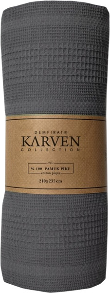 Изображение товара Покрывало Karven Pure Simple Пике Евро 210x235 / PL989 Antrasit