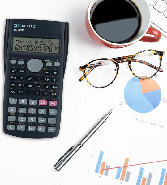 Изображение товара Калькулятор Brauberg SC-82MS / 271721 (темно-синий)