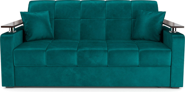 Изображение товара Диван Mebel-Ars Аккордеон Бакли НПБ 140x200 (бархат сине-зеленый Star Velvet 43 Black Green)