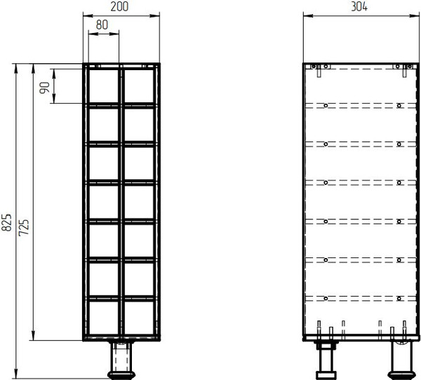 Изображение товара Шкаф-стол кухонный Dipriz Д.70094.2 (дуб/хром)
