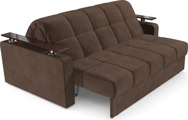Изображение товара Диван Mebel-Ars Аккордеон Бакли НПБ 180x200 (велюр молочный шоколад НВ-178/13)