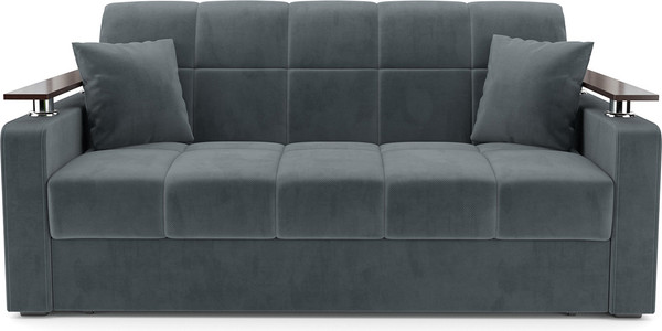 Изображение товара Диван Mebel-Ars Аккордеон Бакли НПБ 180x200 (велюр серо-синий HB-178/26)