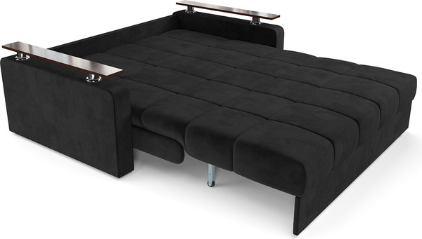 Изображение товара Диван Mebel-Ars Аккордеон Бакли НПБ 180x200 (велюр черный HB-178/17)