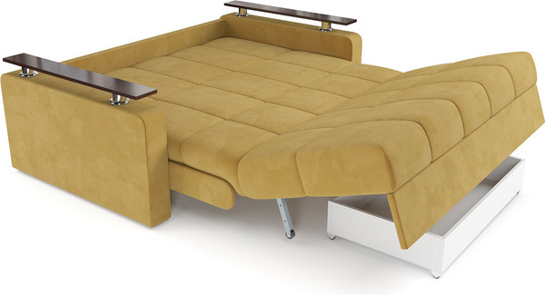 Изображение товара Диван Mebel-Ars Аккордеон Бакли ППУ 120x200 (Cabrio 27 желтый)