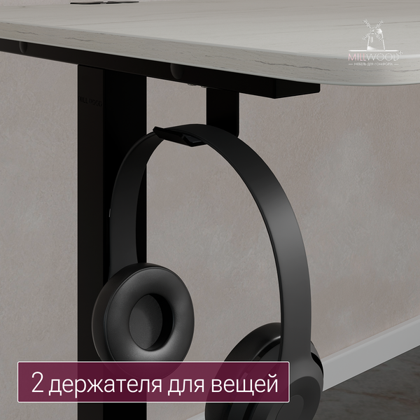 Изображение товара Компьютерный стол Millwood Турин угловой 150х180 (дуб белый Craft/черный)