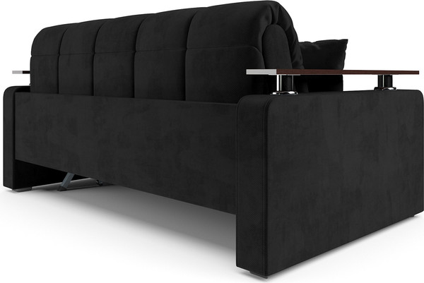 Изображение товара Диван Mebel-Ars Аккордеон Бакли НПБ 140x200 (велюр черный HB-178/17)