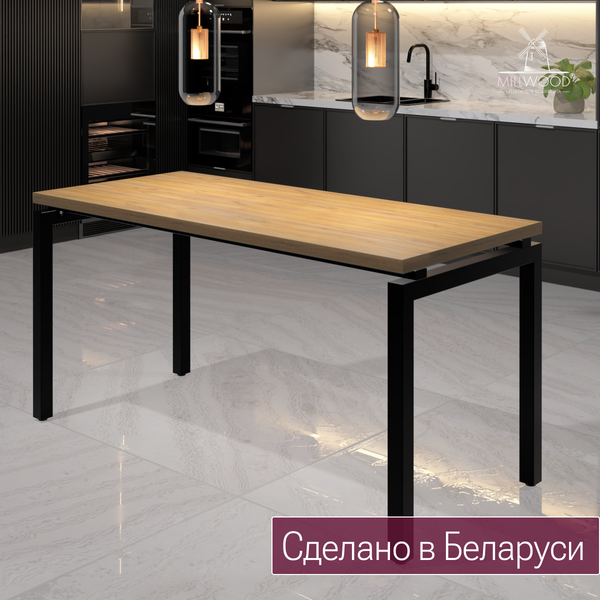 Изображение товара Обеденный стол Millwood Леон 160х70 (дуб золотой Craft/черный)