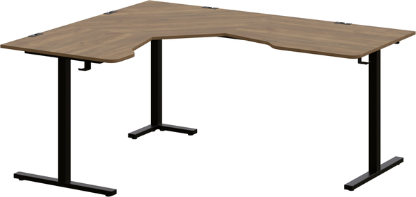 Изображение товара Компьютерный стол Millwood Турин угловой 150х180 (дуб табачный Craft/черный)