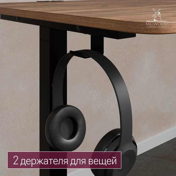 Изображение товара Компьютерный стол Millwood Турин угловой 150х180 (дуб табачный Craft/черный)