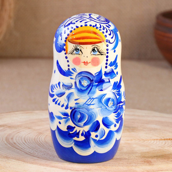 Изображение товара Матрешка сувенирная Sima-Land Гжель / 3440230