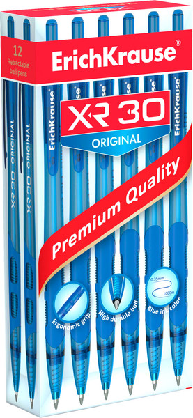 Изображение товара Набор шариковых ручек Erich Krause XR-30 Matic&Grip Original / 63126 (8шт, синий)