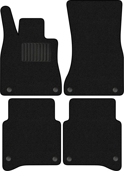 Изображение товара Комплект ковриков для авто Alicosta 2381_1_PR-6 для Mercedes-Benz S-Class VII седан/W223 (ворс, черный)