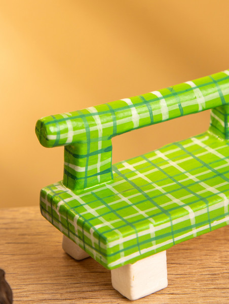 Изображение товара Аксессуар для кукольного домика Sima-Land Скамейка / 10465177 (зеленый)