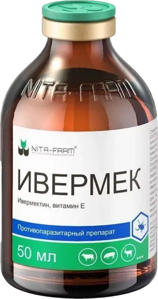 Изображение товара Раствор от паразитов Nita-Farm Ивермек (50мл)