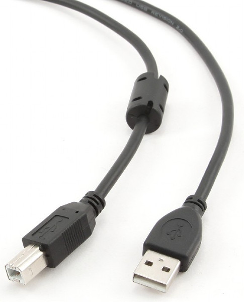 Изображение товара Кабель Cablexpert CCF-USB2-AMBM-6 USB 2.0 A-B (1.8м, черный)