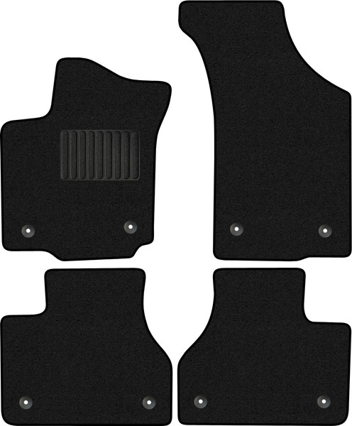Изображение товара Комплект ковриков для авто Alicosta 1408_1_PR-6 для Volkswagen Pheaton седан 2002-2016 (ворс, черный)