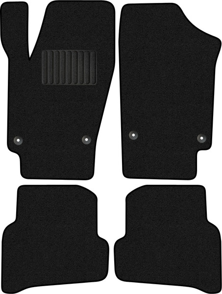 Изображение товара Комплект ковриков для авто Alicosta 1411_1_PR-6 для Volkswagen Polo V хэтчбек 5 дв 2008-2014 (ворс, черный)