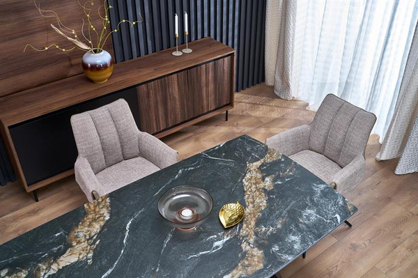 Изображение товара Обеденный стол Halmar Armani (черный мрамор/черный)