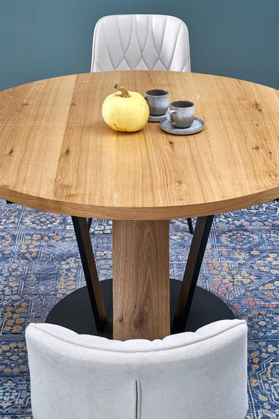 Изображение товара Обеденный стол Halmar Fanis Okragly (натуральный/черный)