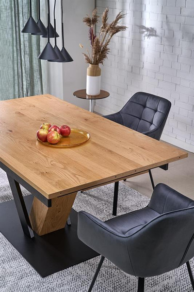 Изображение товара Обеденный стол Halmar Fanis (натуральный/черный)