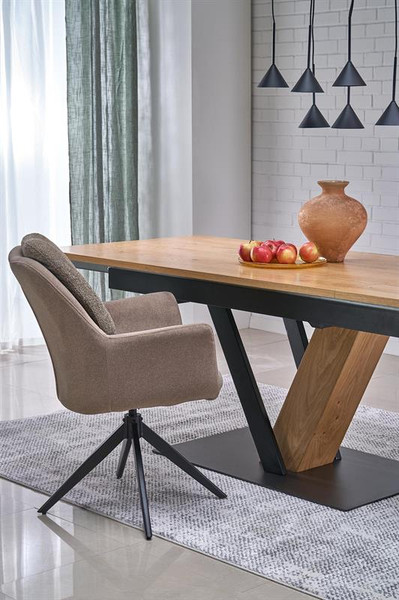 Изображение товара Обеденный стол Halmar Fanis (натуральный/черный)