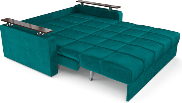 Изображение товара Диван Mebel-Ars Аккордеон Бакли НПБ 155x200 (бархат сине-зеленый Star Velvet 43 Black Green)