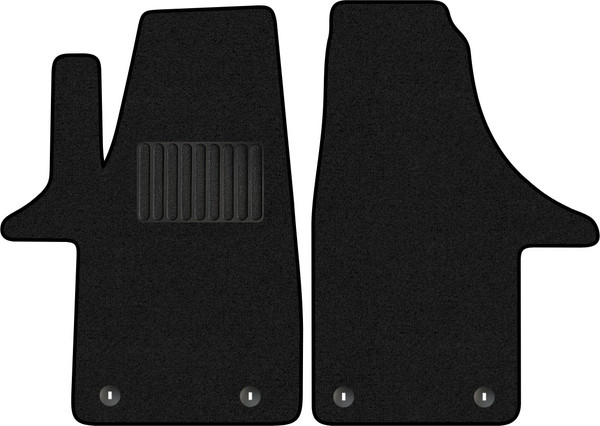 Изображение товара Комплект ковриков для авто Alicosta 2402_1_PR-6 для Volkswagen Transporter V 2 места 2003-2009 (ворс, черный)