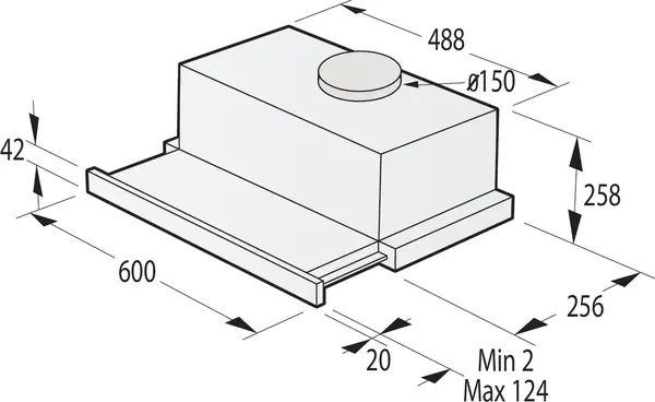 Изображение товара Вытяжка телескопическая Gorenje TH606E7B