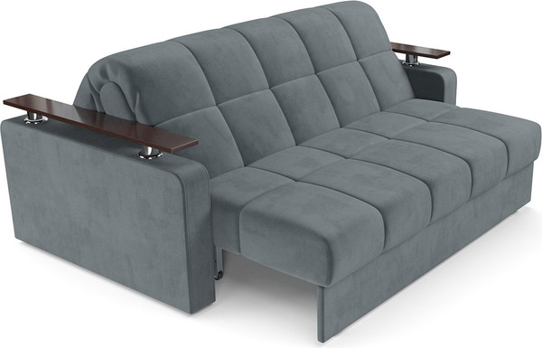 Изображение товара Диван Mebel-Ars Аккордеон Бакли НПБ 155x200 (велюр серо-синий HB-178/26)