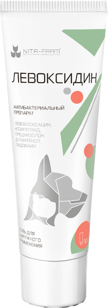 Изображение товара Ранозаживляющее средство для животных Nita-Farm Левоксидин (30мл)