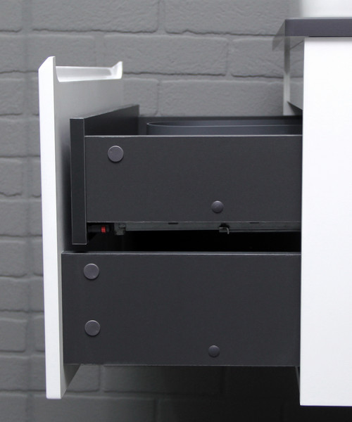 Изображение товара Тумба под умывальник Домино Joy 46 подвесная с двумя ящиками В2 / DS4304T (графит)