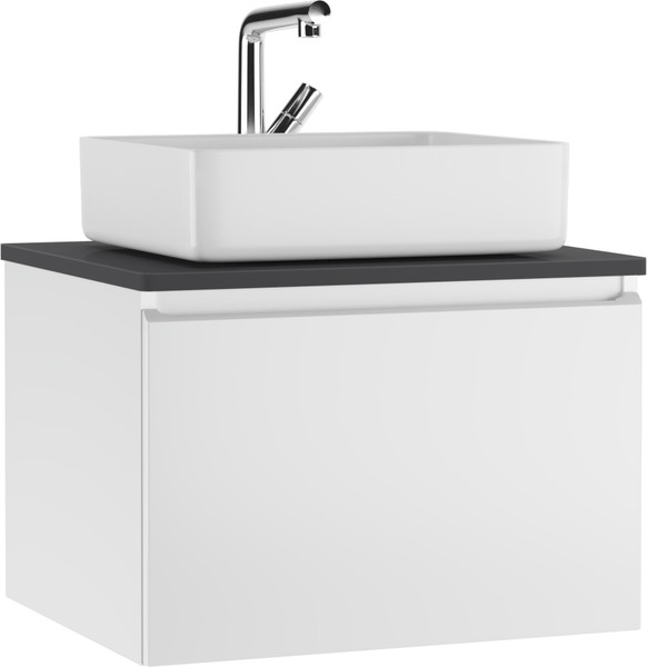 Изображение товара Тумба под умывальник Домино Joy 46 подвесная с двумя ящиками В2 / DS4304T (графит)