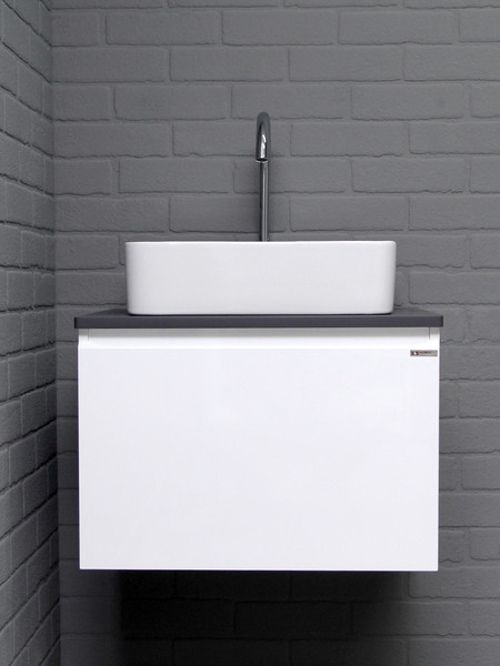 Изображение товара Тумба под умывальник Домино Joy 46 подвесная с двумя ящиками В2 / DS4304T (графит)