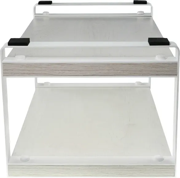 Изображение товара Подставка настольная для кухни Rexant Двухъярусная / 38-0676 (дуб харбор/белый)