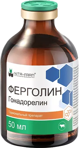 Изображение товара Раствор для инъекций для овуляции животных Nita-Farm Ферголин (50мл)