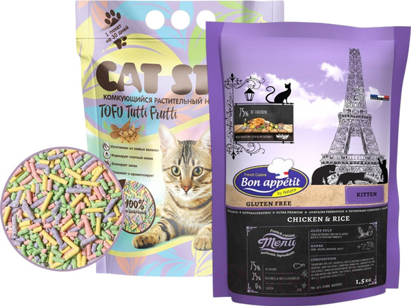 Изображение товара Сухой корм для кошек Bon Appetit Kitten с курицей (1.5кг + АКЦИЯ Наполнитель Cat Step 6л)