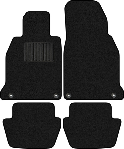 Изображение товара Комплект ковриков для авто Alicosta 2454_1_PR-6 для Porsche 911 купе/кабриолет/992 2018-н.в. (ворс, черный)