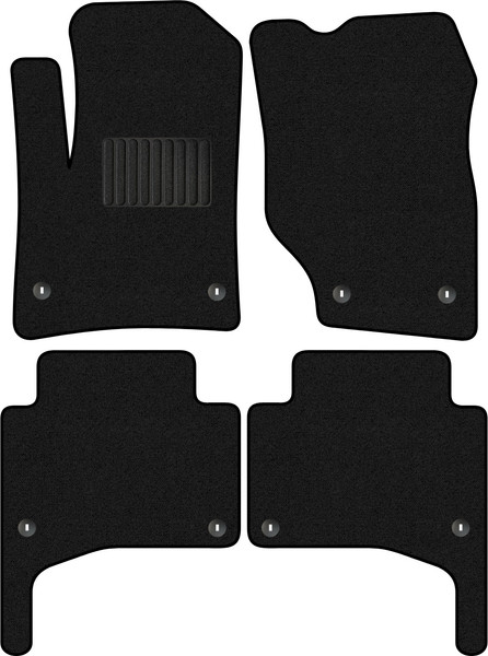 Изображение товара Комплект ковриков для авто Alicosta 1094_1_PR-6 для Porsche Cayenne SUV/957/955 2002-2010 (ворс, черный)