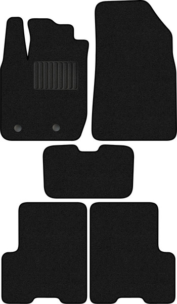 Изображение товара Комплект ковриков для авто Alicosta 1107_1_PR-6 для Renault Arkana SUV 2018-н.в. (ворс, черный)