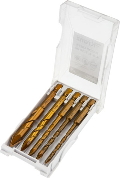 Изображение товара Набор сверл Kranz KR-91-0653 (5шт, пластиковый кейс)