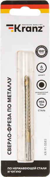 Изображение товара Сверло Kranz KR-91-0583
