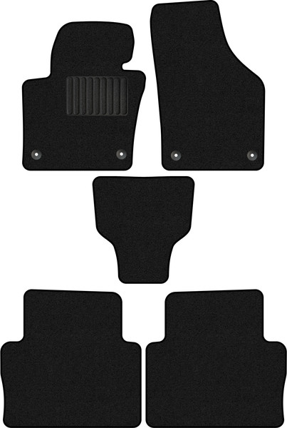 Изображение товара Комплект ковриков для авто Alicosta 2470_1_PR-6 для SEAT Alhambra минивэн/7N 2010-2015 (ворс, черный)