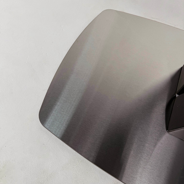 Изображение товара Обеденный стол Аврора Нотр Дам Moderne 140-180x850 (камень серый Greys Grey/черный матовый)